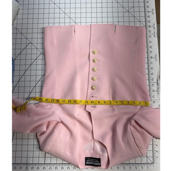 Herbert Grossman Cynthia Sobel Vintage Barbie Pink Pearl Button Skirt Suit 12 - Picture 9 of 11